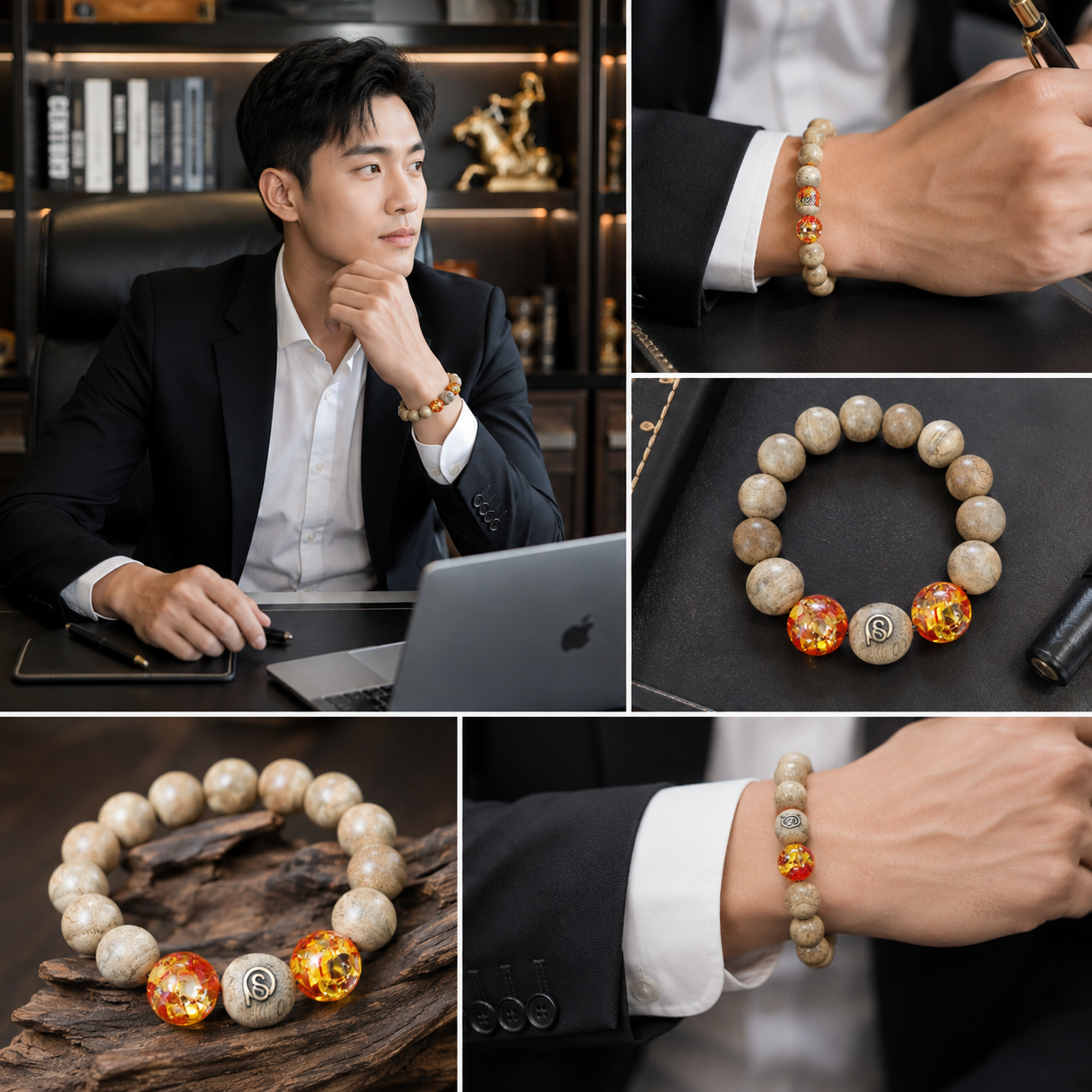 VÒNG TAY TRẦM HƯƠNG LƯỢNG TỬ – BẢN LĨNH NGƯỜI ĐÀN ÔNG THÀNH ĐẠT - 16 li