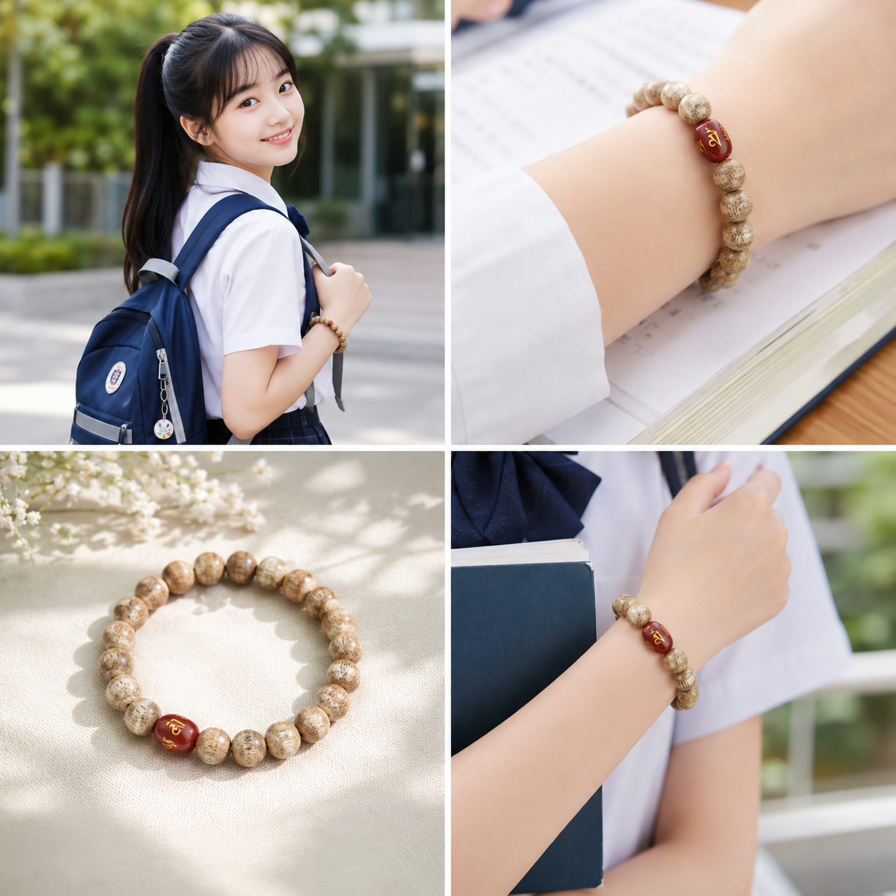 VÒNG TAY TRẦM HƯƠNG LƯỢNG TỬ – NGƯỜI BẠN ĐỒNG HÀNH CÙNG CON ĐẾN TRƯỜNG - 10 li